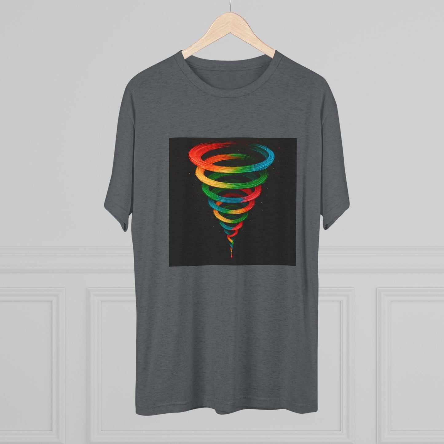 Colorful Whirlwind Unisex Crew Tee - Cyclone Design