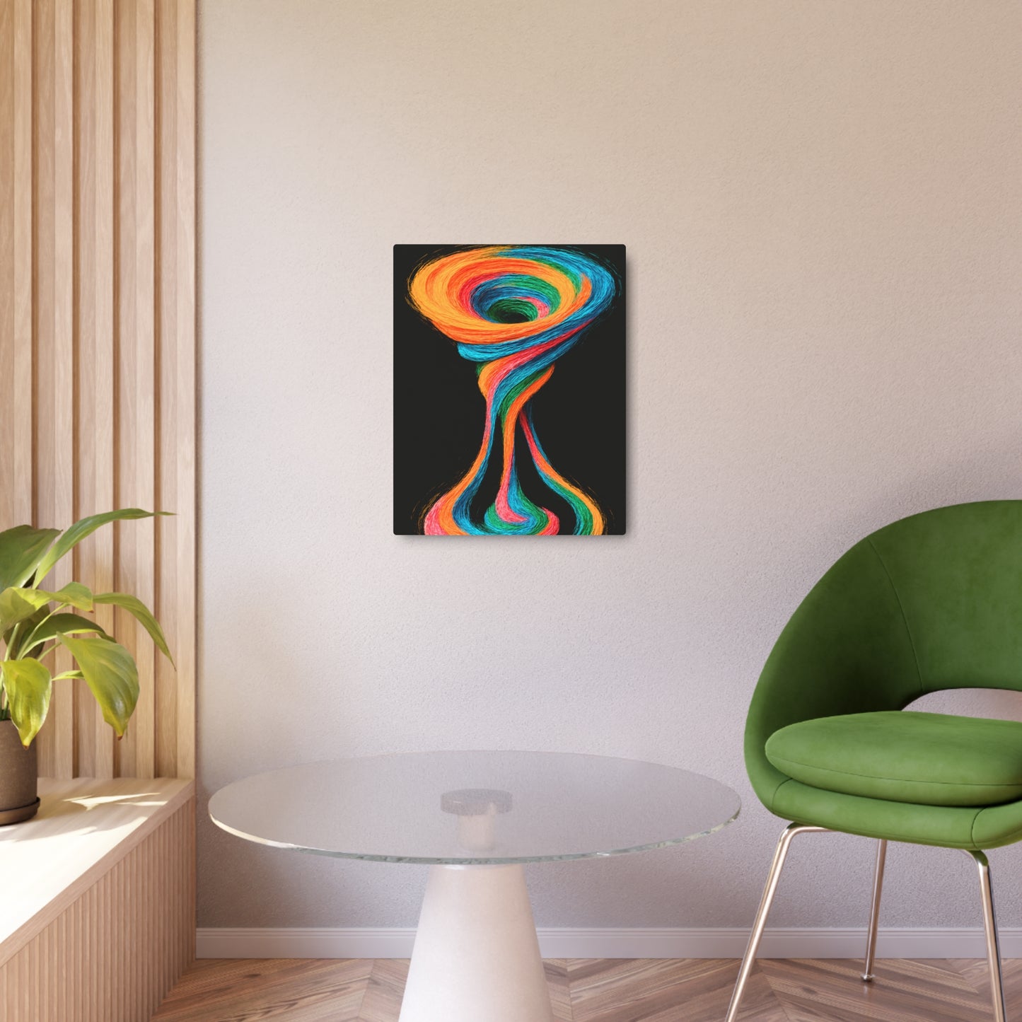 Colorful Abstract Metal Wall Decor - Cyclone Design