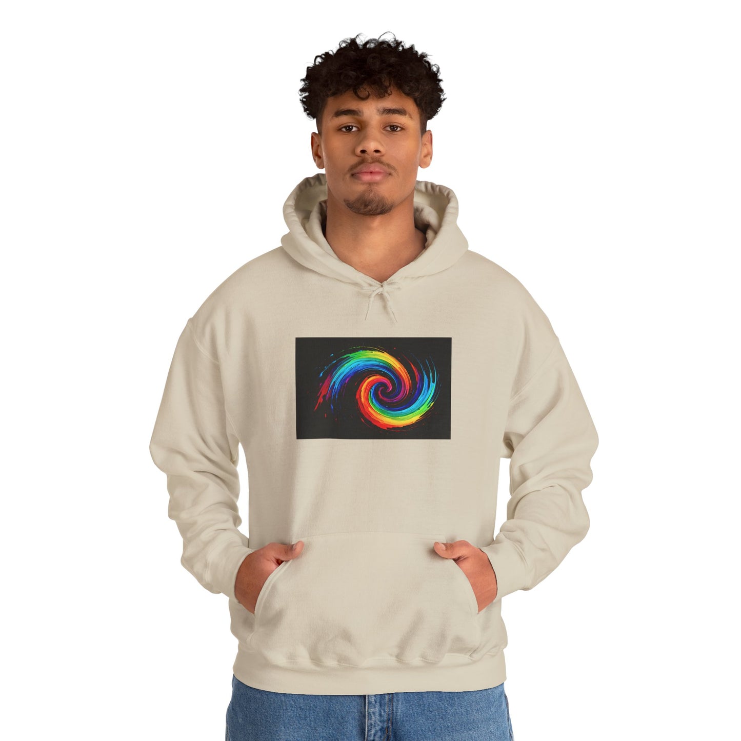 Colorful Swirl Hooded Sweatshirt - Cyclone Design