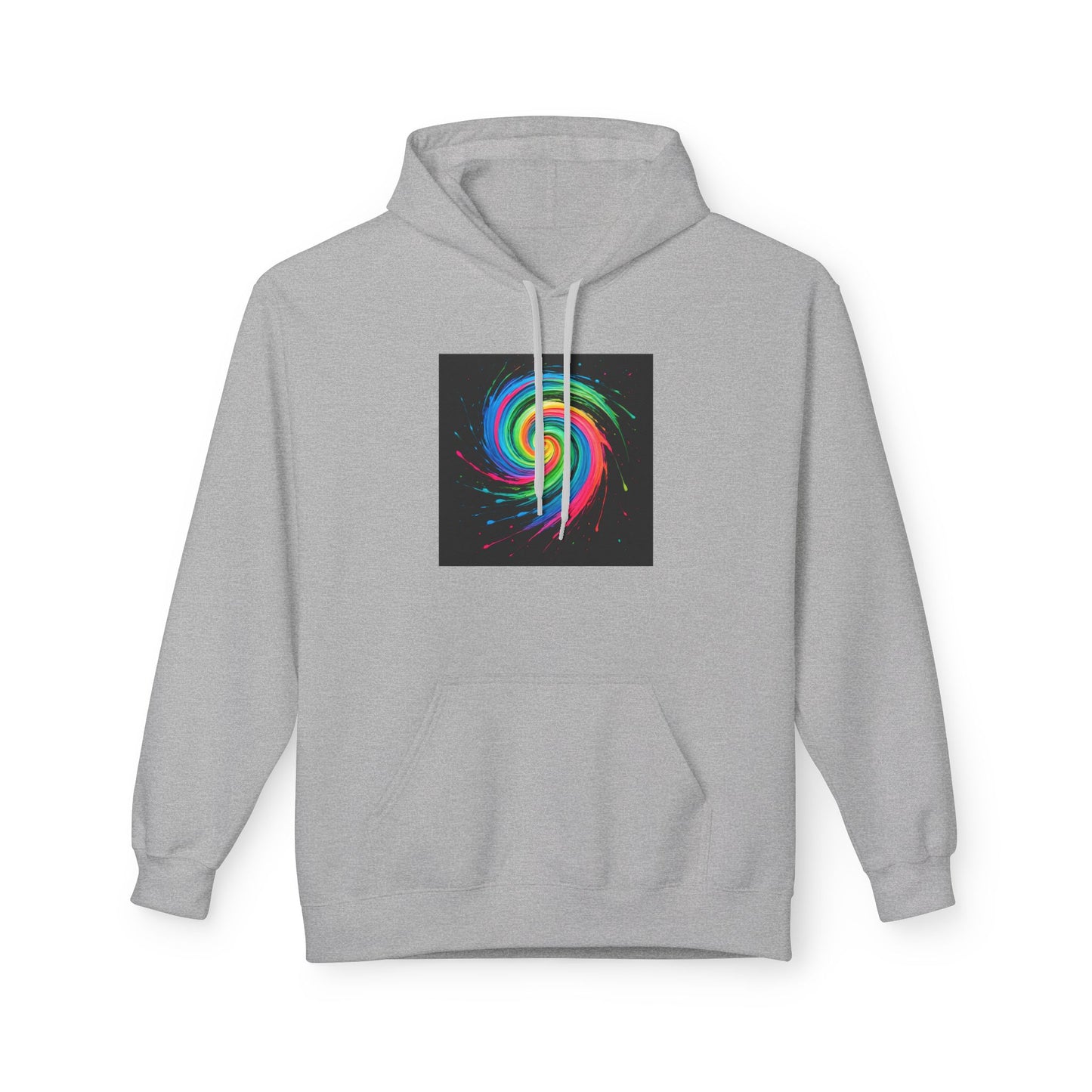 Colorful Spiral Art Fleece Hoodie - Melt Design