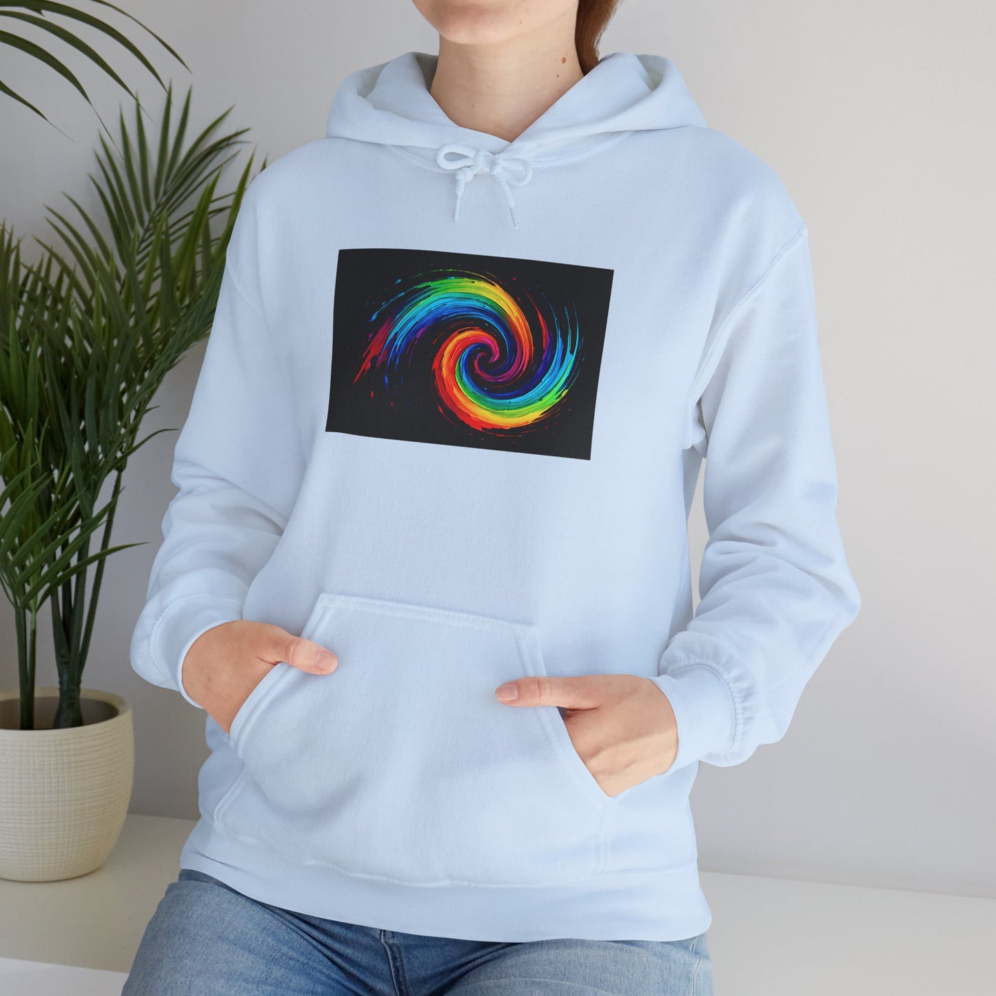 Colorful Swirl Hooded Sweatshirt - Cyclone Design