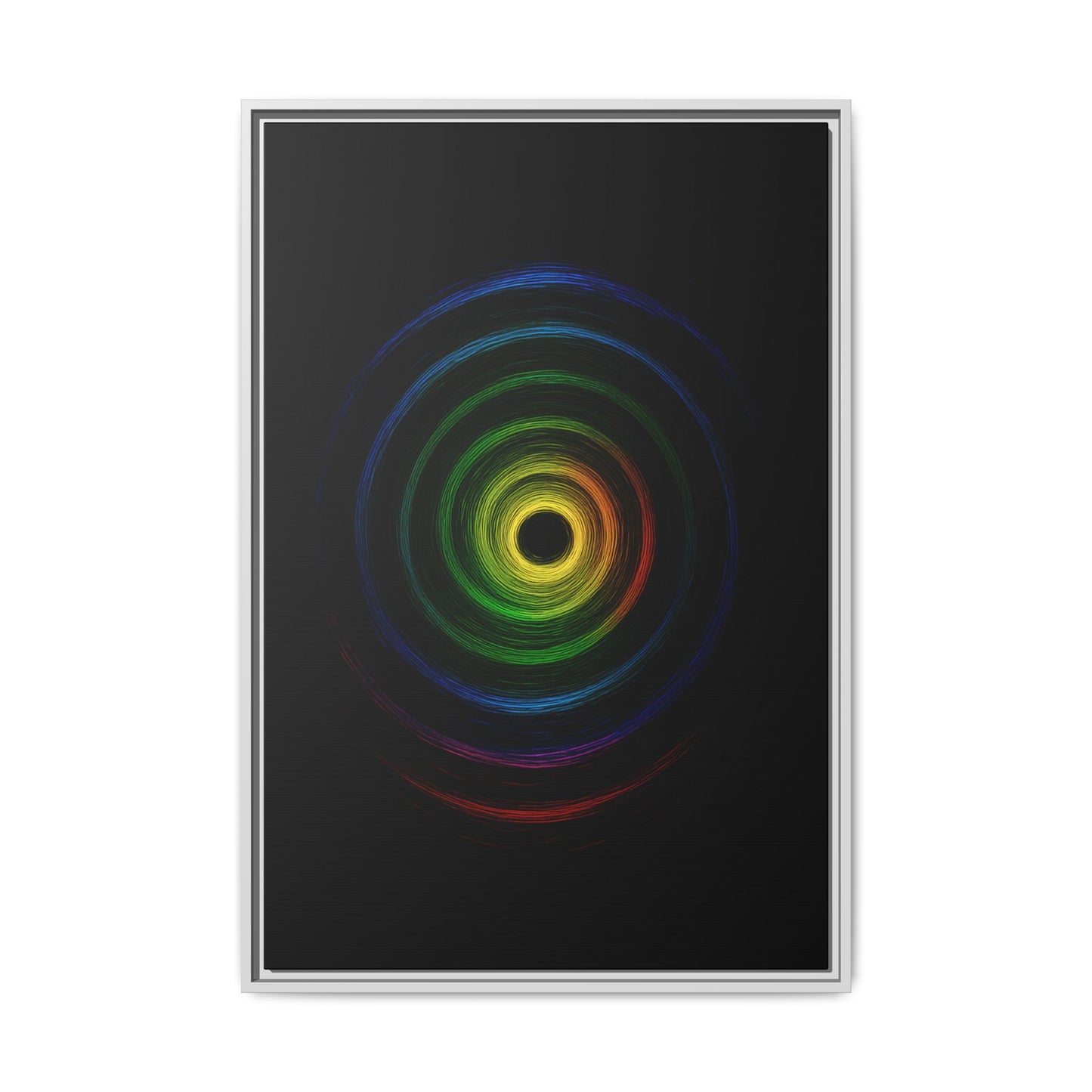 Framed Colorful Ripple Art Print - Cyclone Design