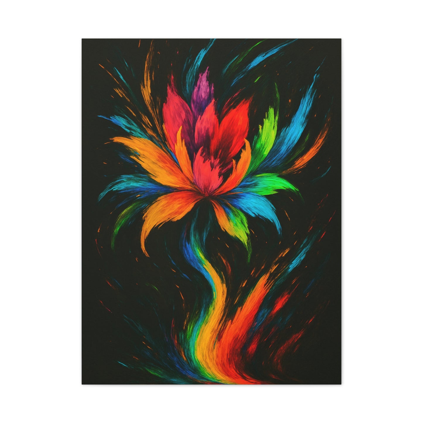 Vibrant Floral Canvas Art - Melt Design