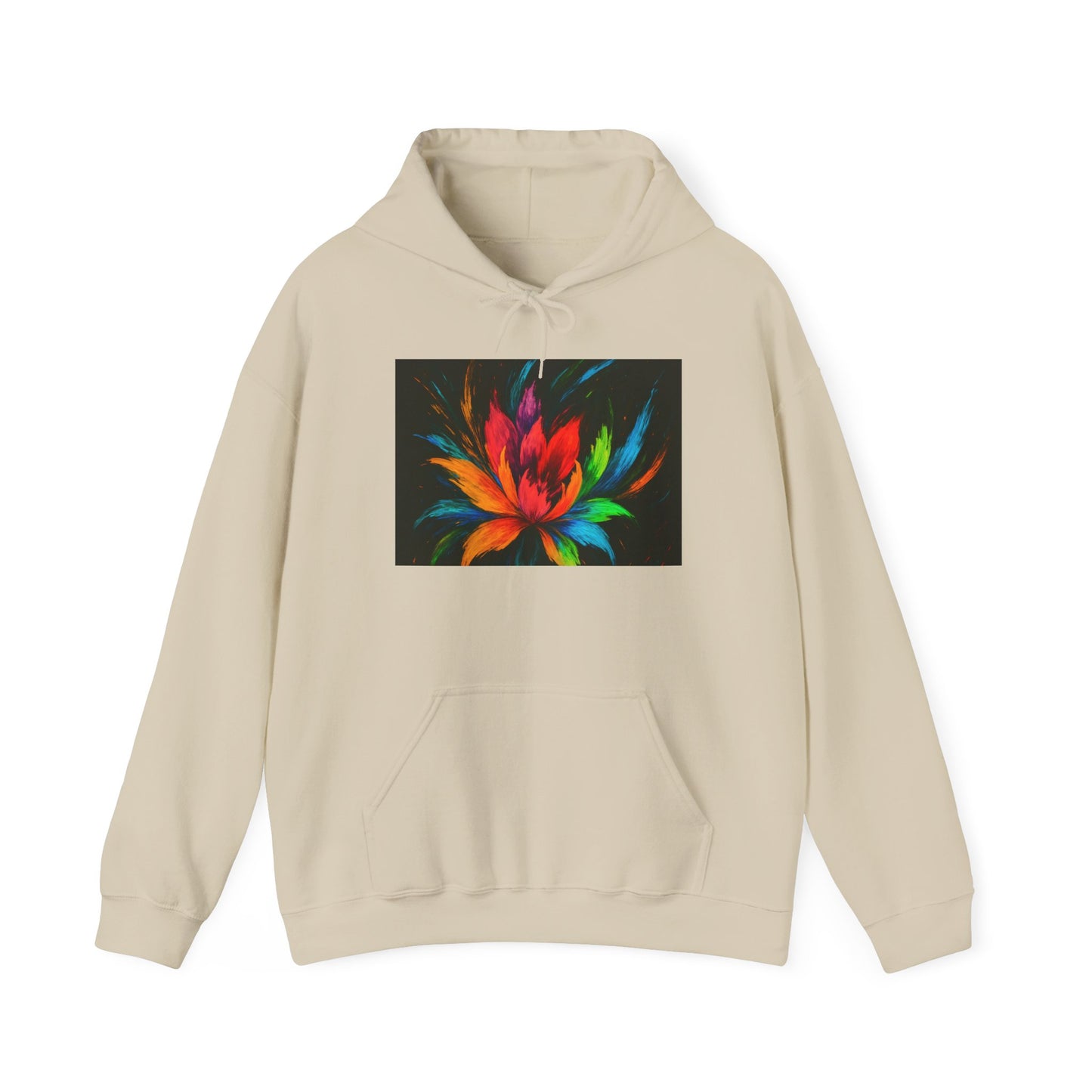 Colorful Lotus Hooded Sweatshirt - Melt Design