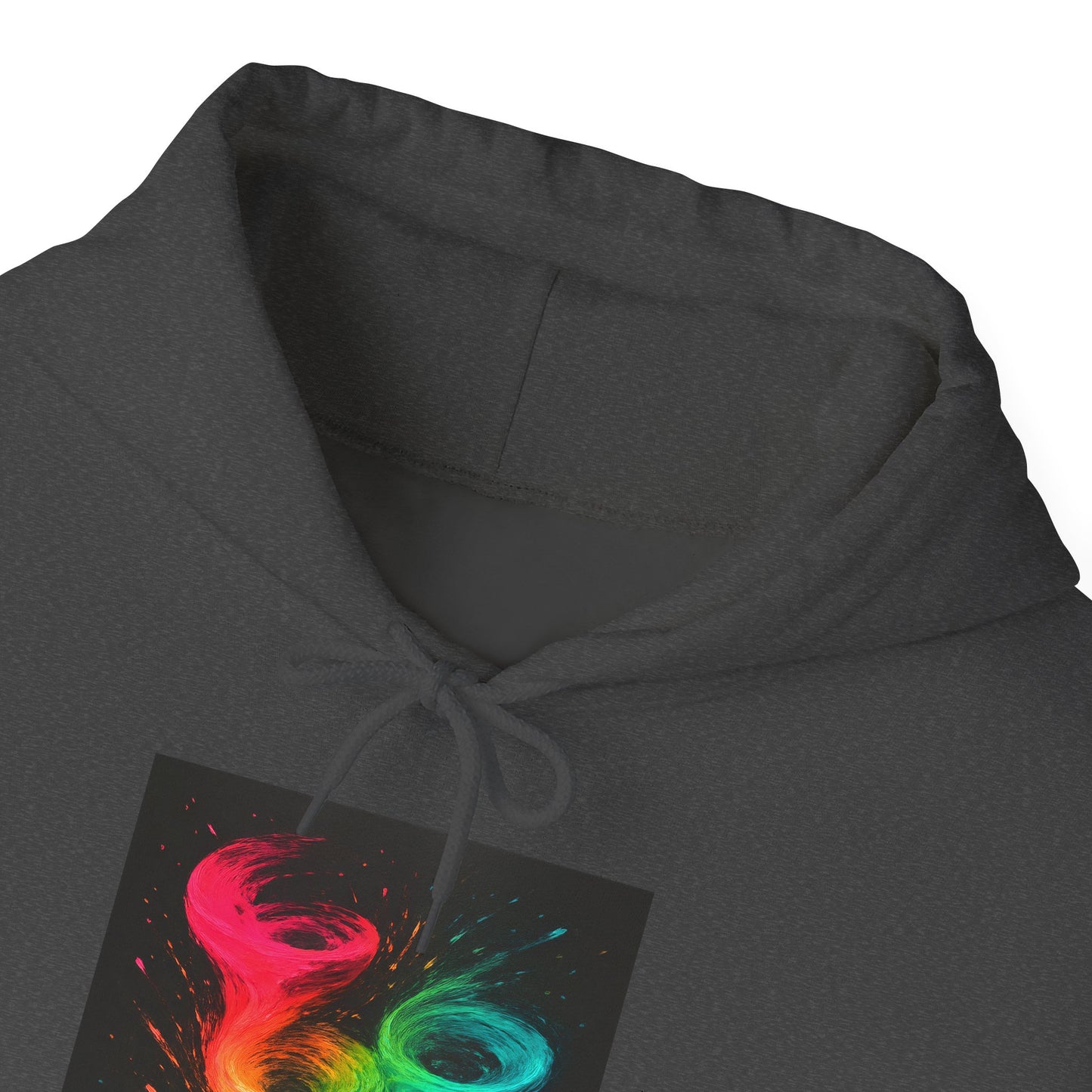 Vibrant Unisex Hooded Sweatshirt - Cyclone Design