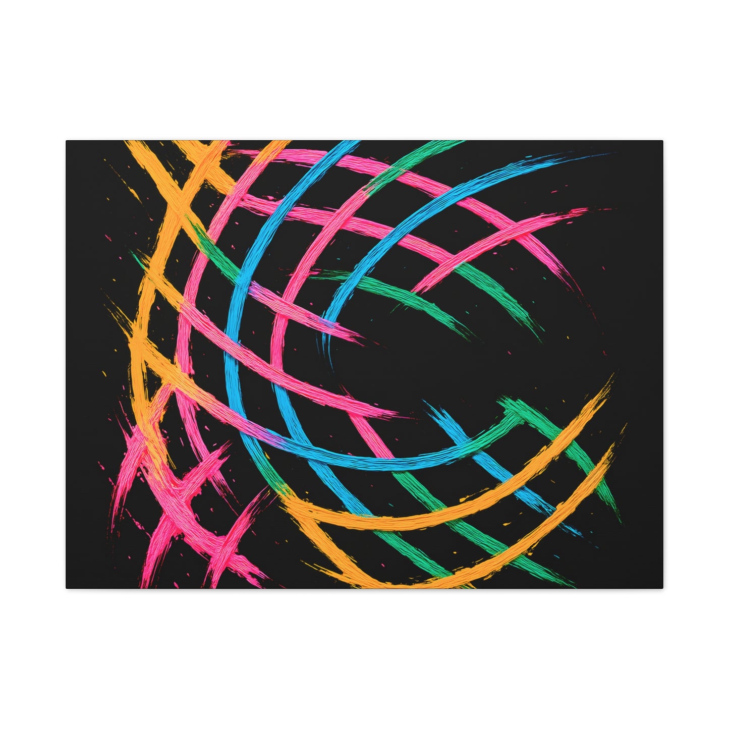 Vibrant Art Canvas Print - Weave Design