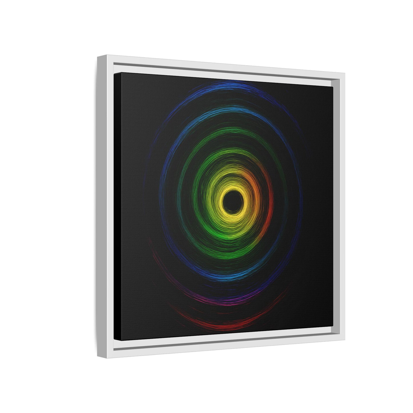 Framed Colorful Ripple Art Print - Cyclone Design
