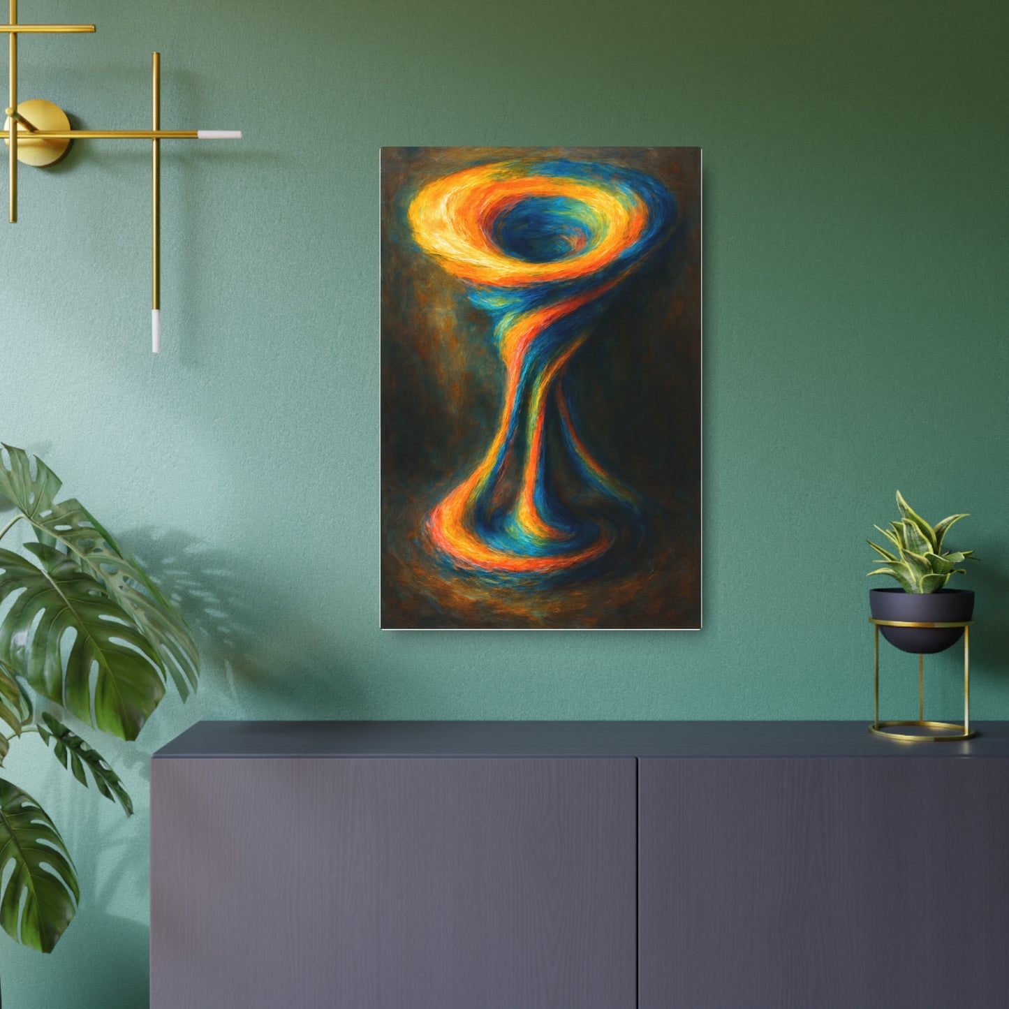 Colorful Wall Decor Metal Art - Cyclone Design