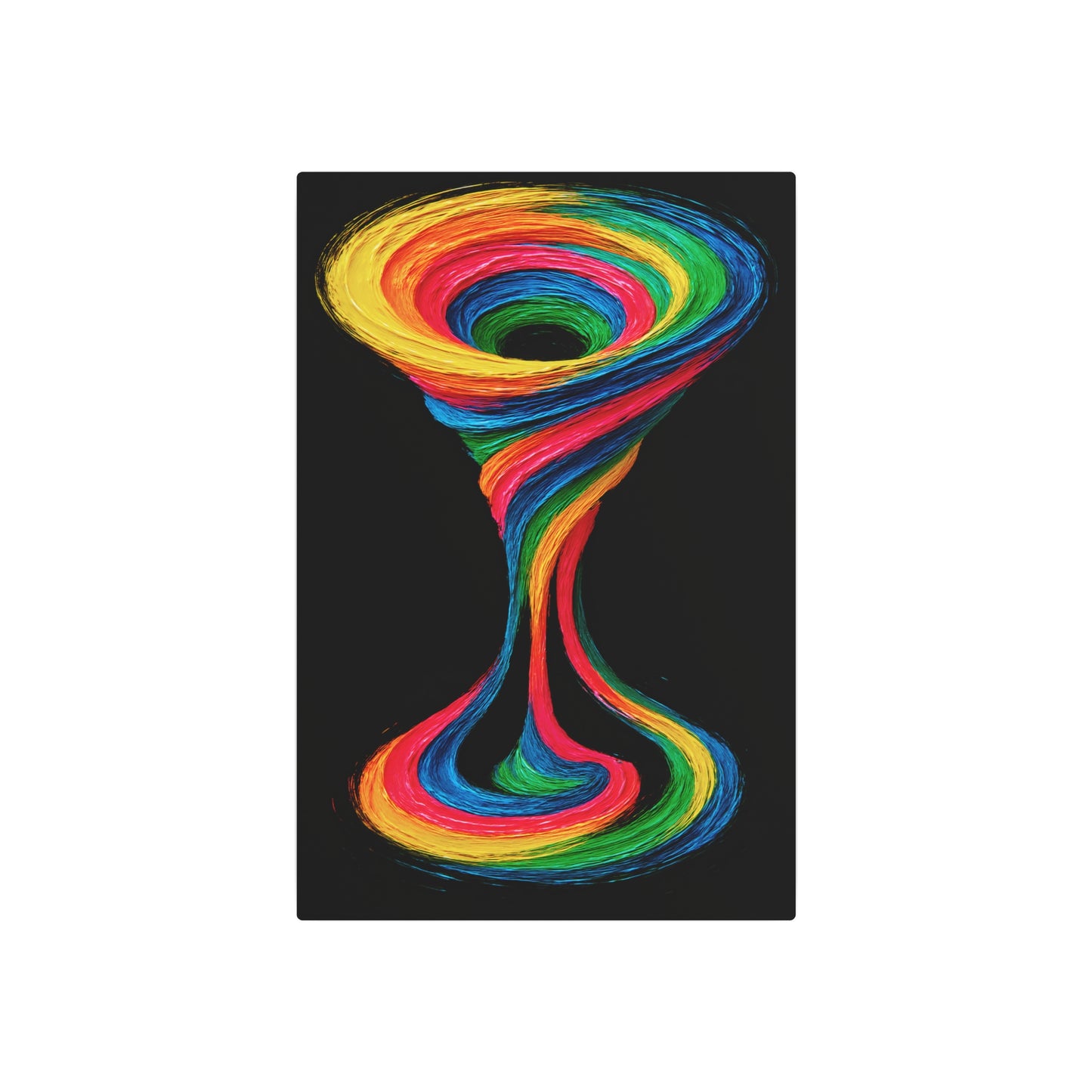 Colorful Swirl Metal Art - Cyclone Design