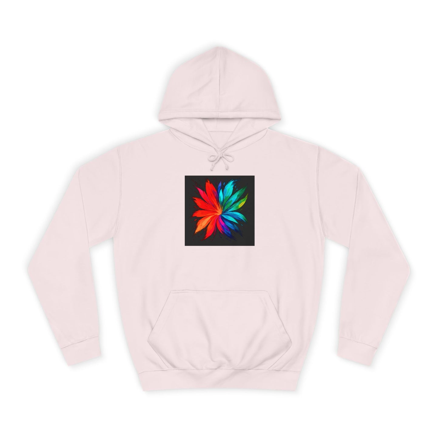 Colorful Bloom Unisex College Hoodie - Melt Design