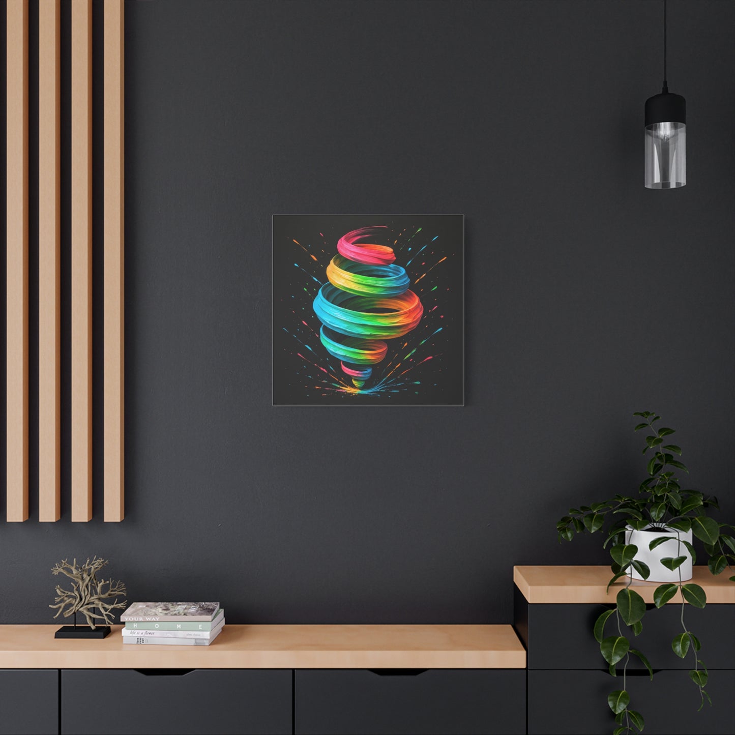 Vibrant Swirl Canvas Art - Cyclone Design