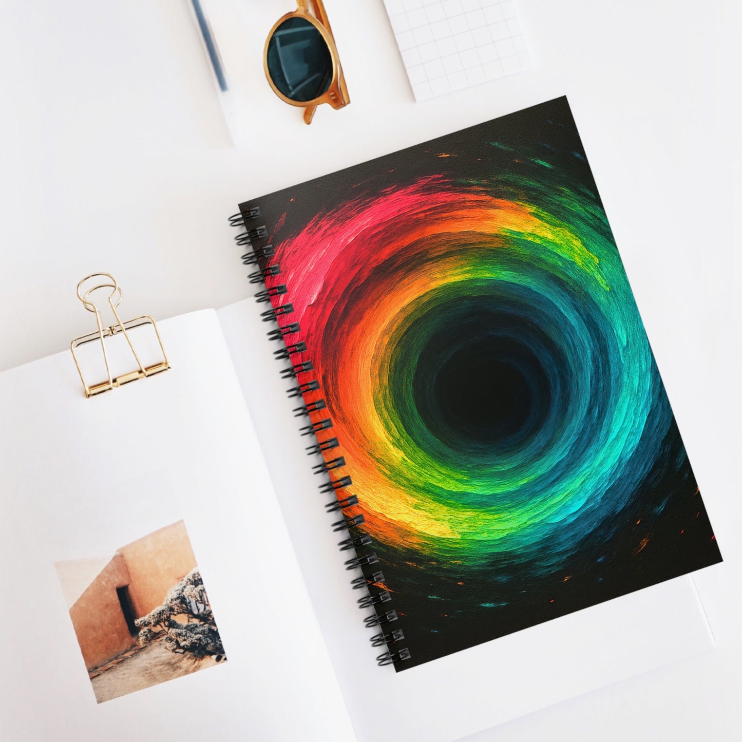 Colorful Spiral Notebook - Cyclone Design