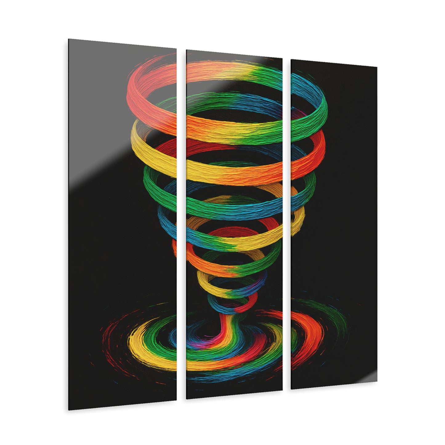 Colorful Tornado Acrylic Prints Triptych - Cyclone Design