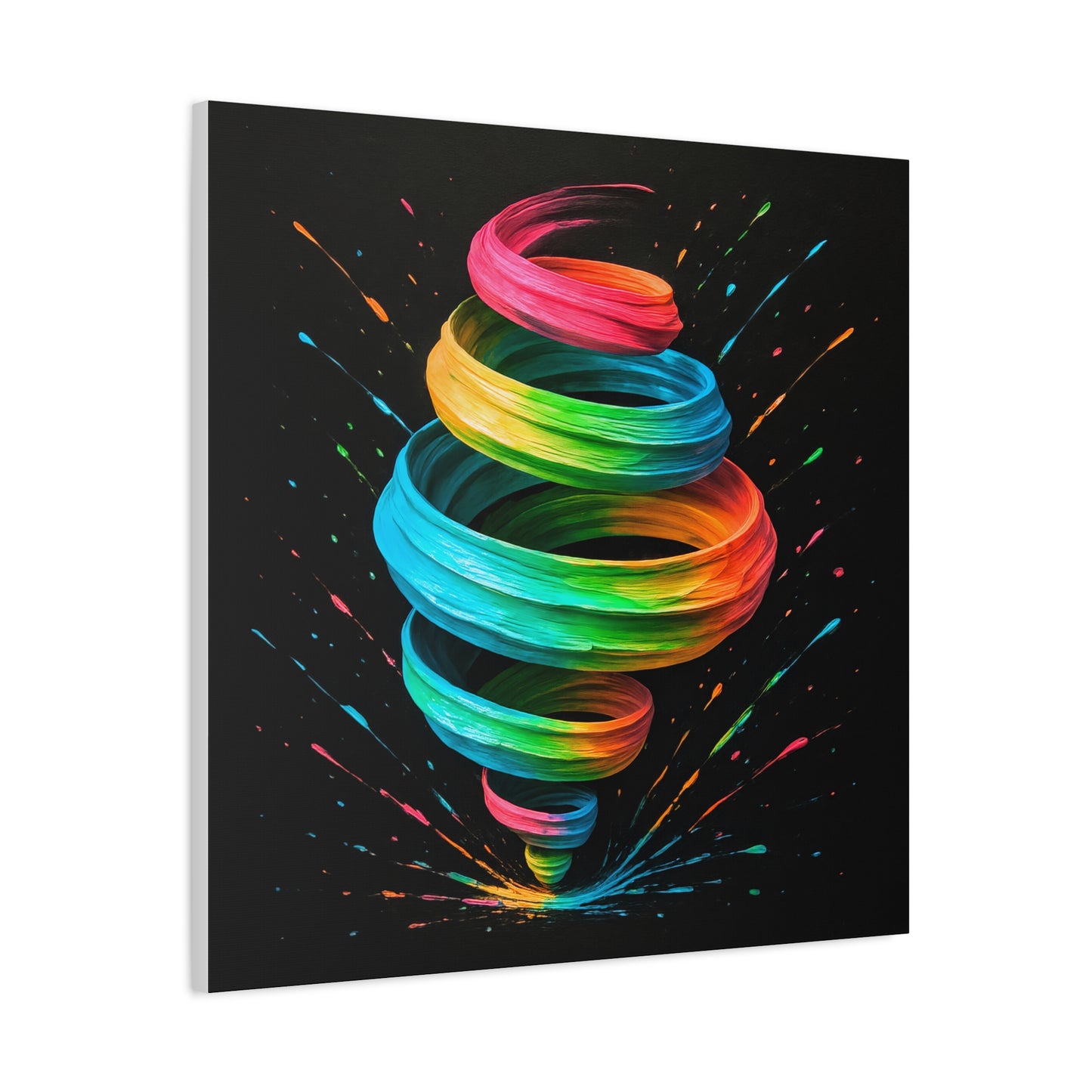 Vibrant Swirl Canvas Art - Cyclone Design