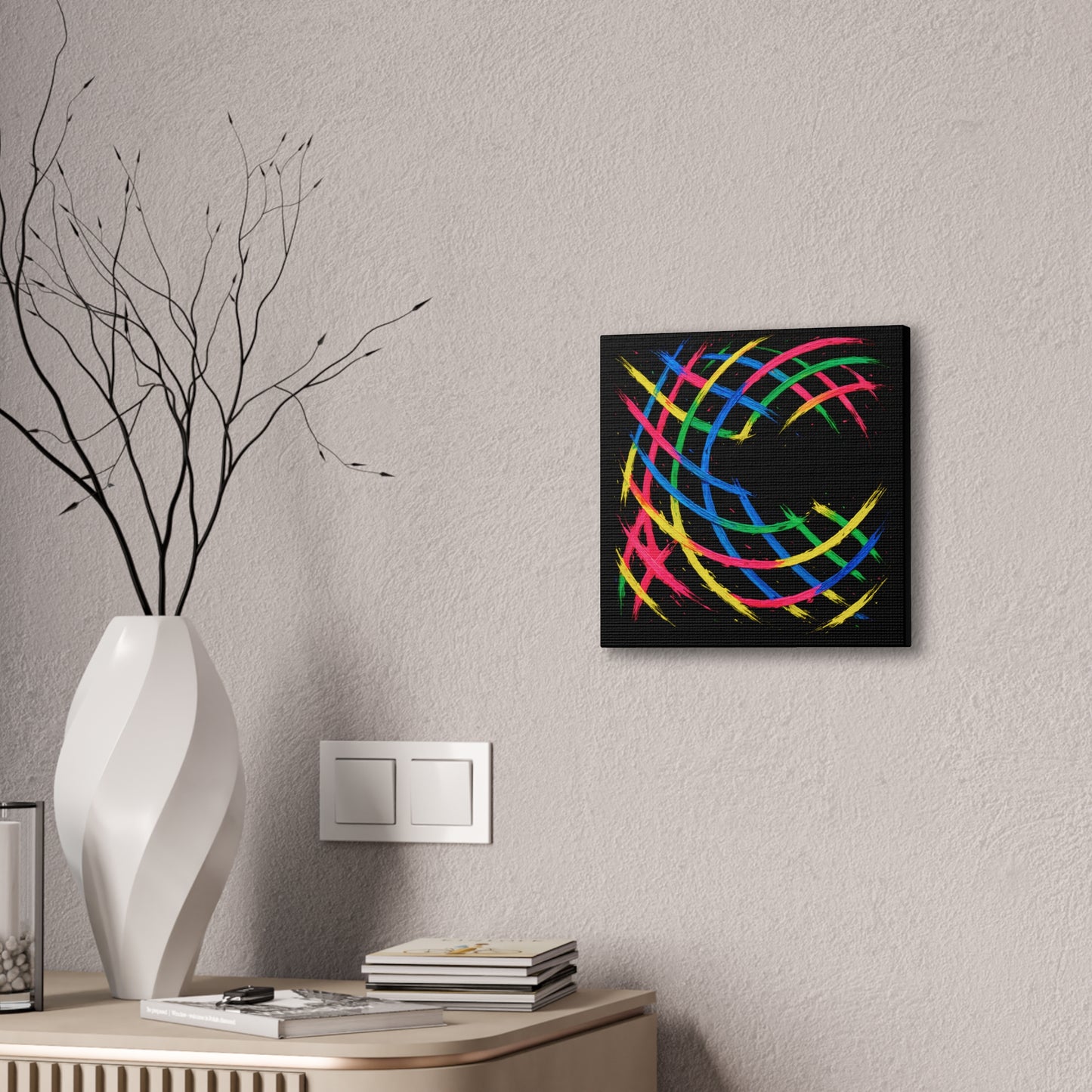 Modern Wall Art Canvas Print - Weave Design