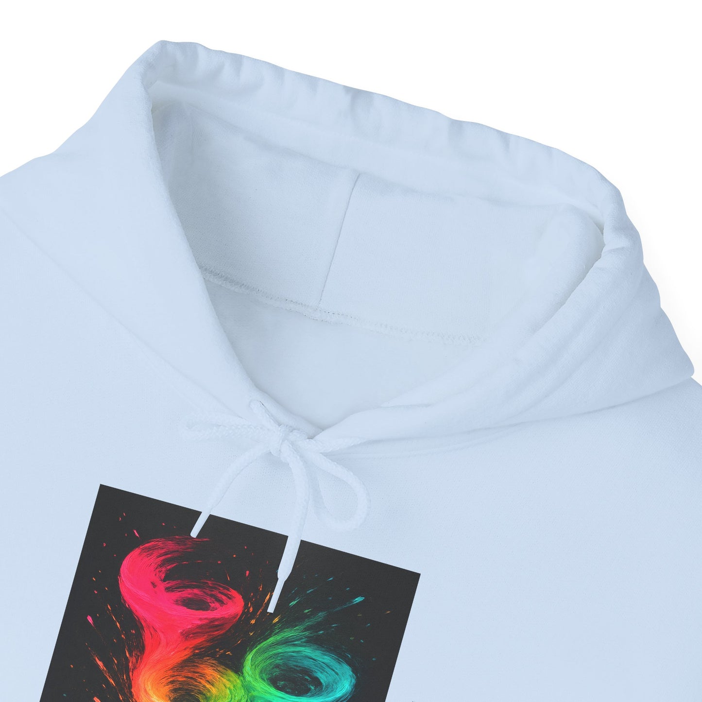 Vibrant Unisex Hooded Sweatshirt - Cyclone Design