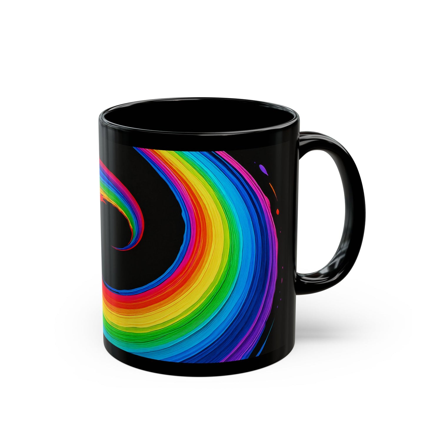 Black Ceramic Mug for Coffee - Melt Design