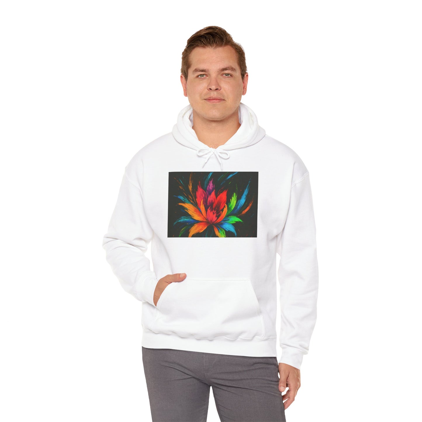 Colorful Lotus Hooded Sweatshirt - Melt Design