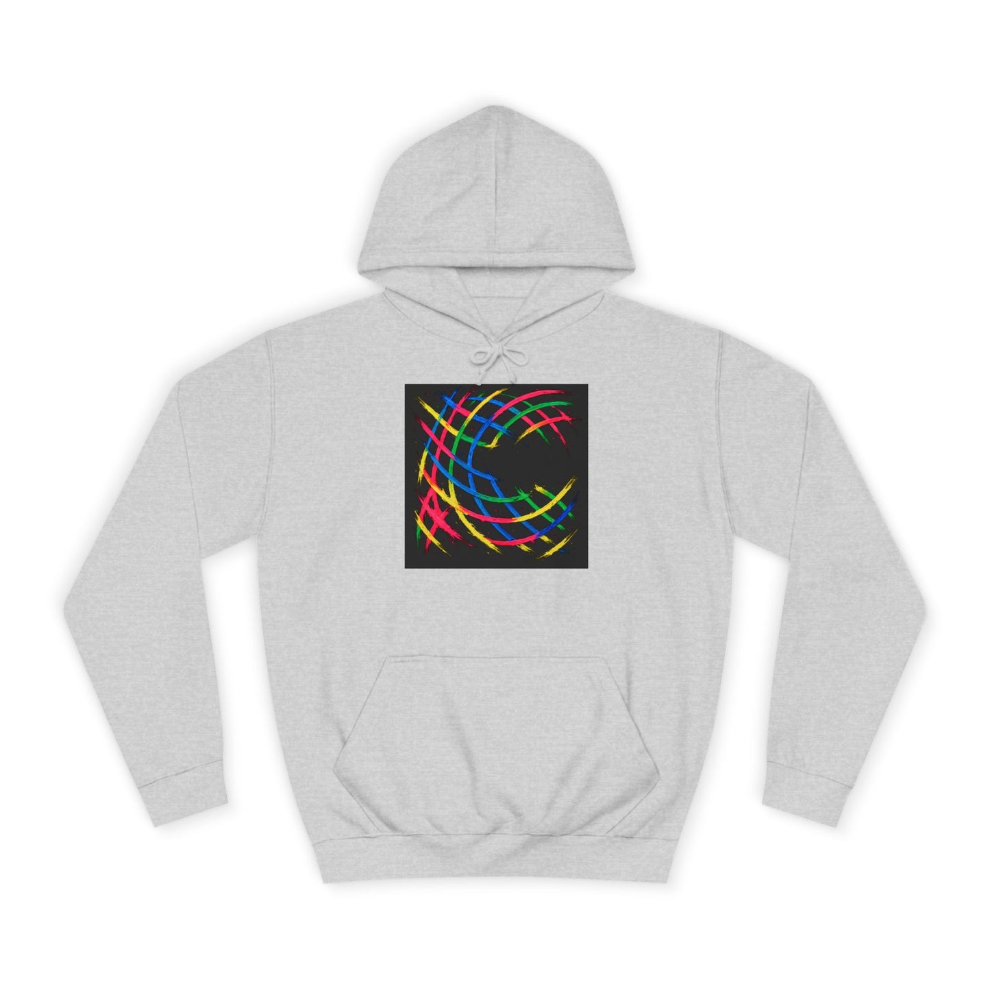 Vibrant Abstract Hooded Sweatshirt - Weave Design