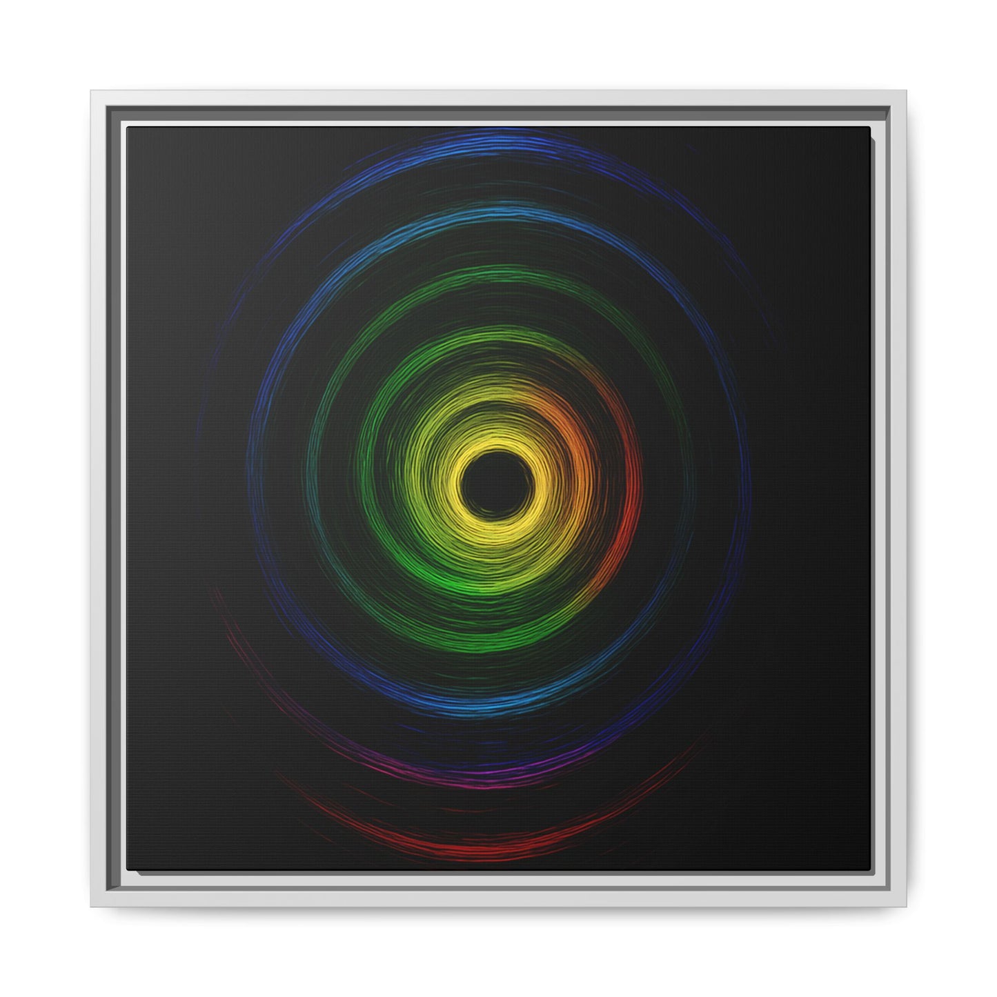 Framed Colorful Ripple Art Print - Cyclone Design