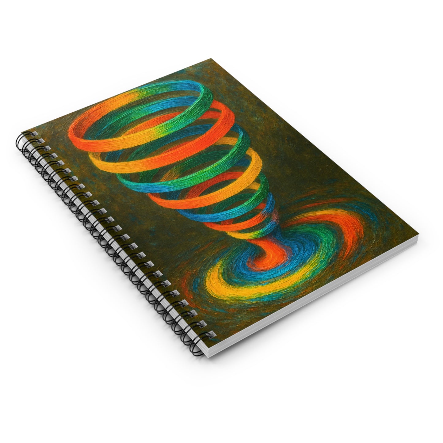 Vibrant Spiral Notebook - Perfect for Creatives - Cyclone Design