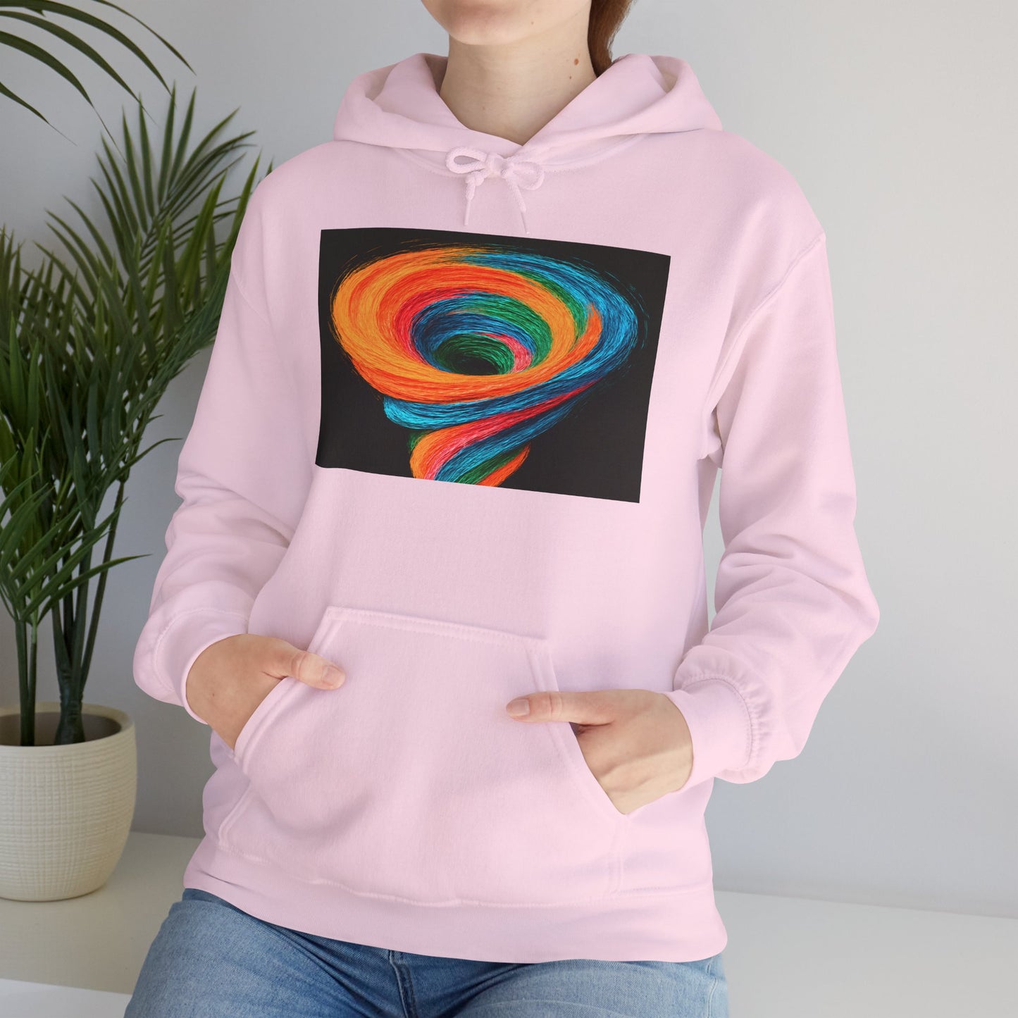 Colorful Tornado Unisex Hoodie - Cyclone Design