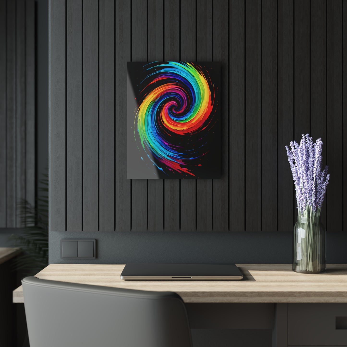 Vibrant Acrylic Wall Art Print - Cyclone Design