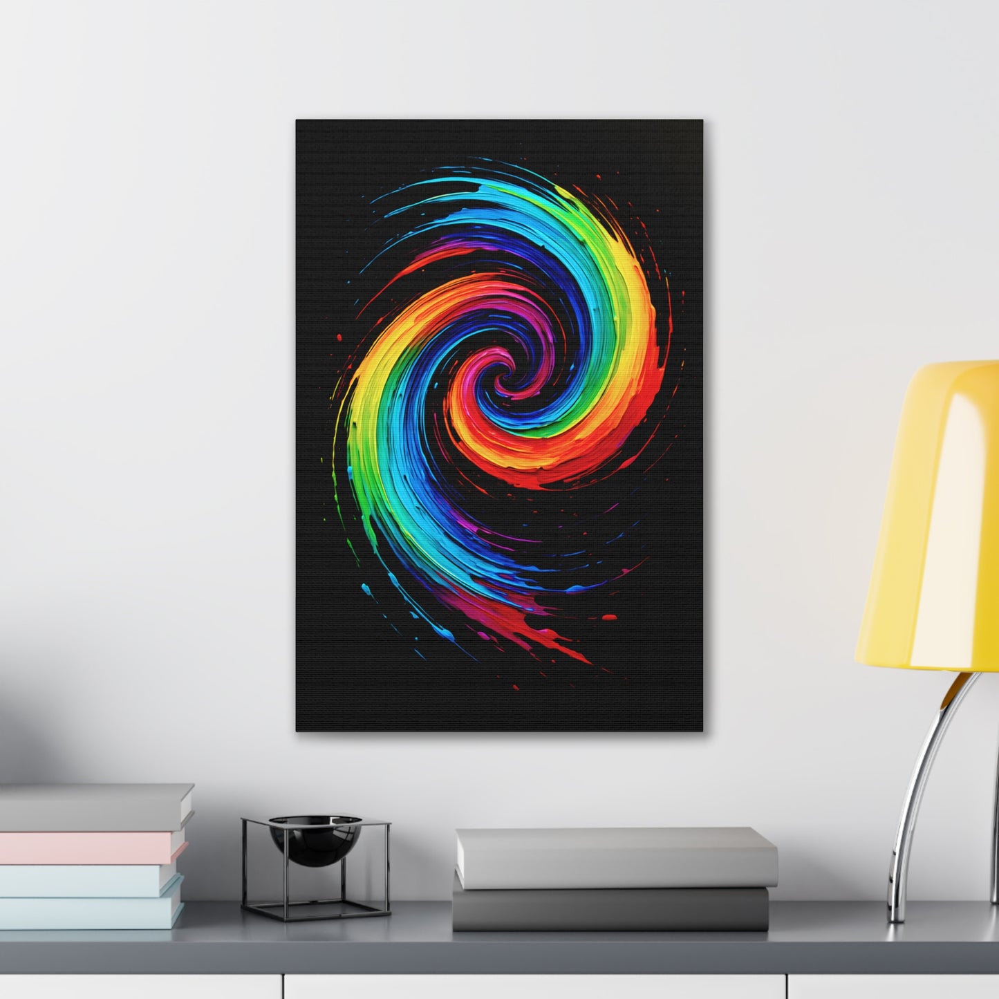 Colorful Swirl Canvas Art - Cyclone Design