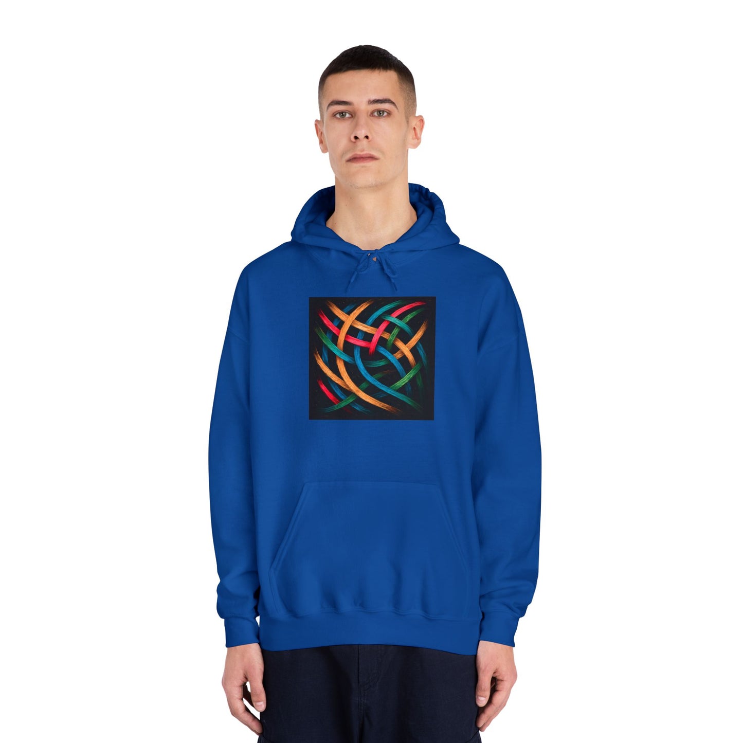 Unisex Comfort Abstract Hoodie - Weave Design