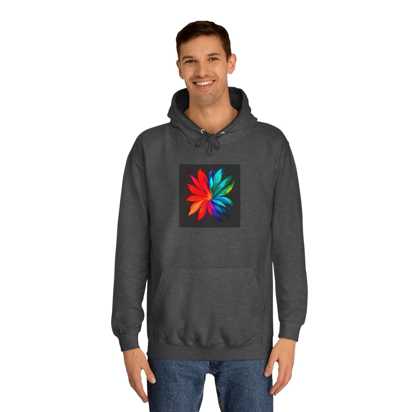Colorful Bloom Unisex College Hoodie - Melt Design