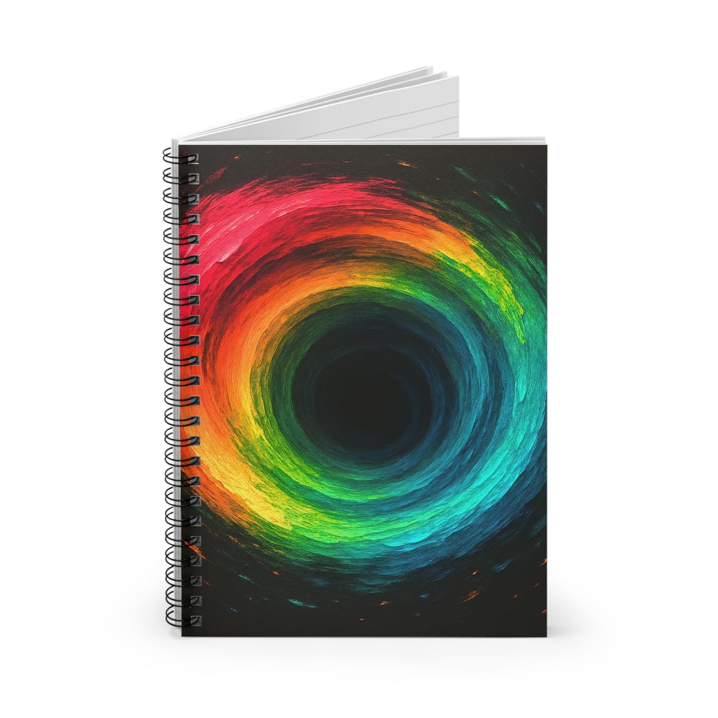 Colorful Spiral Notebook - Cyclone Design
