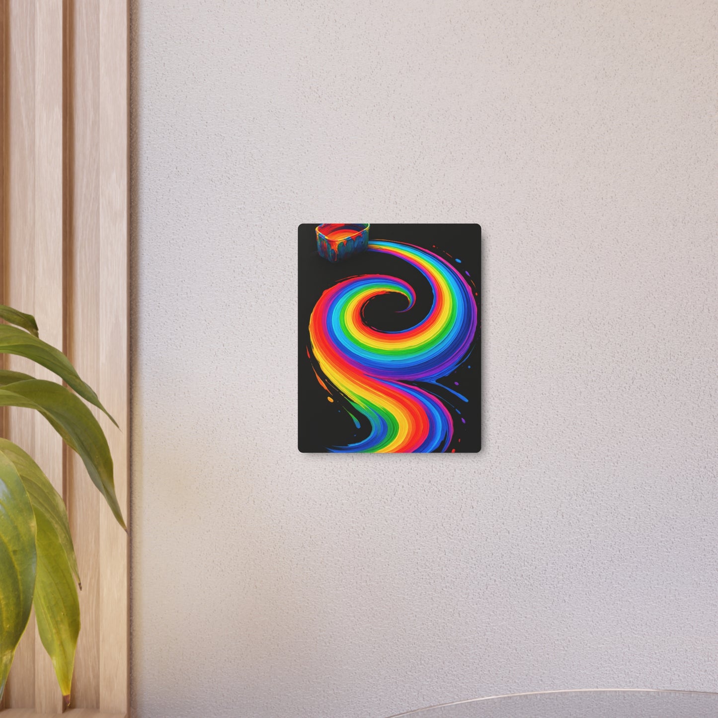 Vibrant Rainbow Metal Art for Home Decor - Melt Design