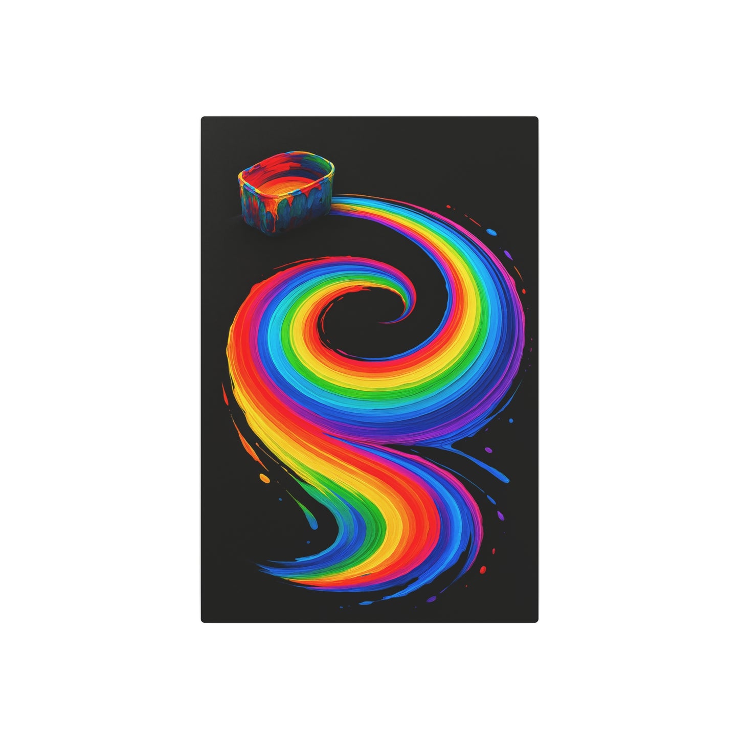 Vibrant Rainbow Metal Art for Home Decor - Melt Design