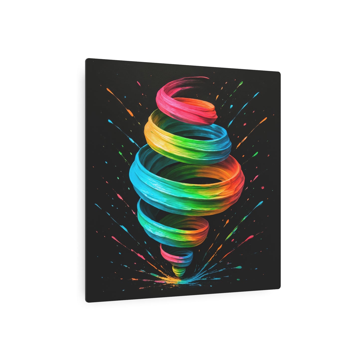 Modern Colorful Abstract Metal Wall Art - Cyclone Design