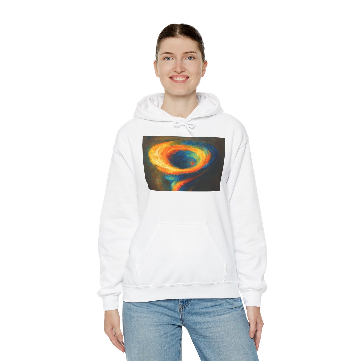 Colorful Whirlwind Unisex Hoodie - Cyclone Design