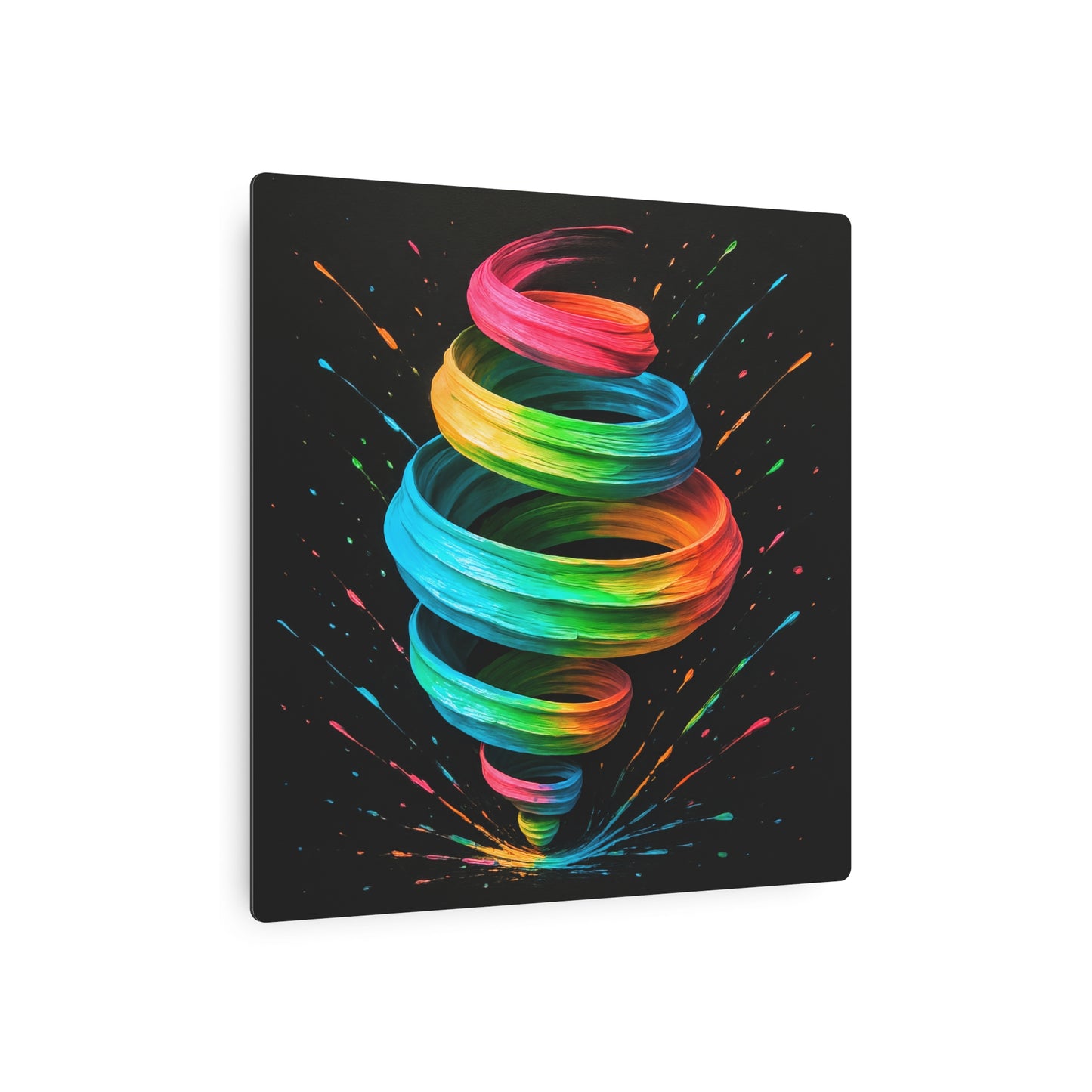 Modern Colorful Abstract Metal Wall Art - Cyclone Design