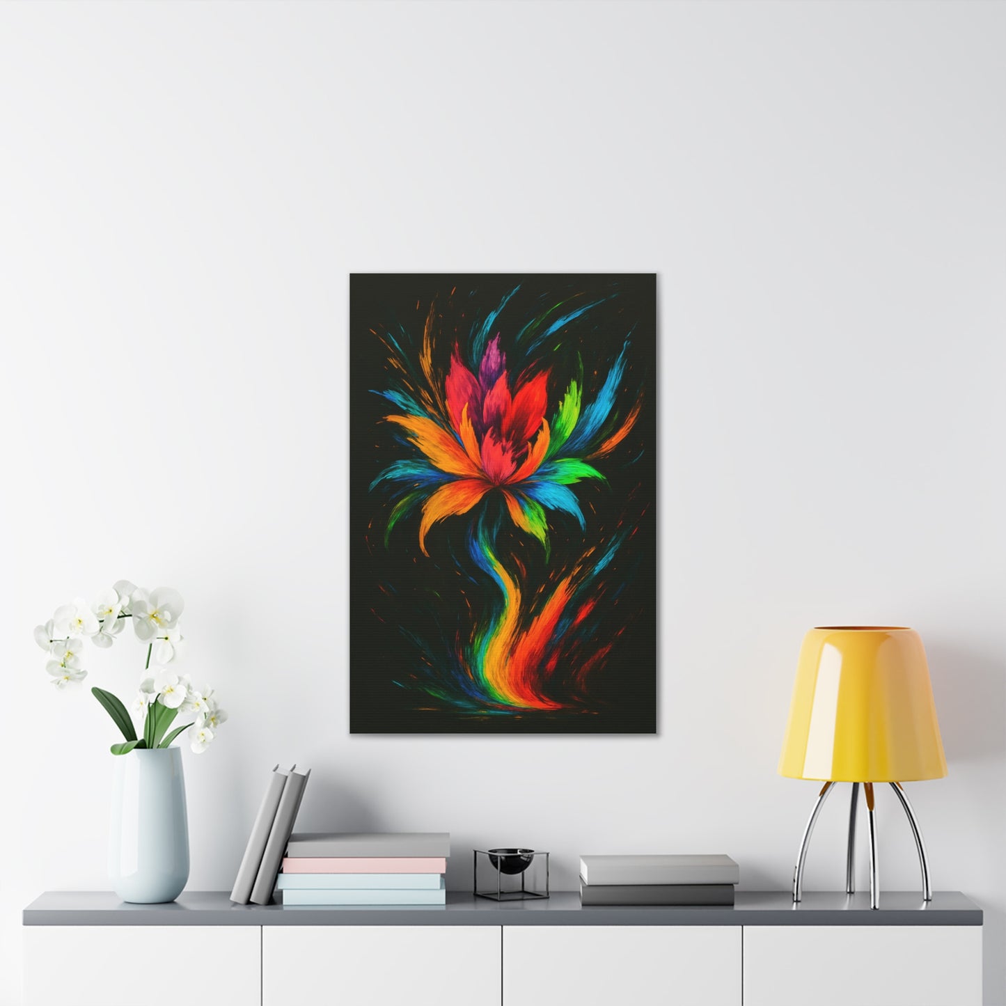 Vibrant Floral Canvas Art - Melt Design