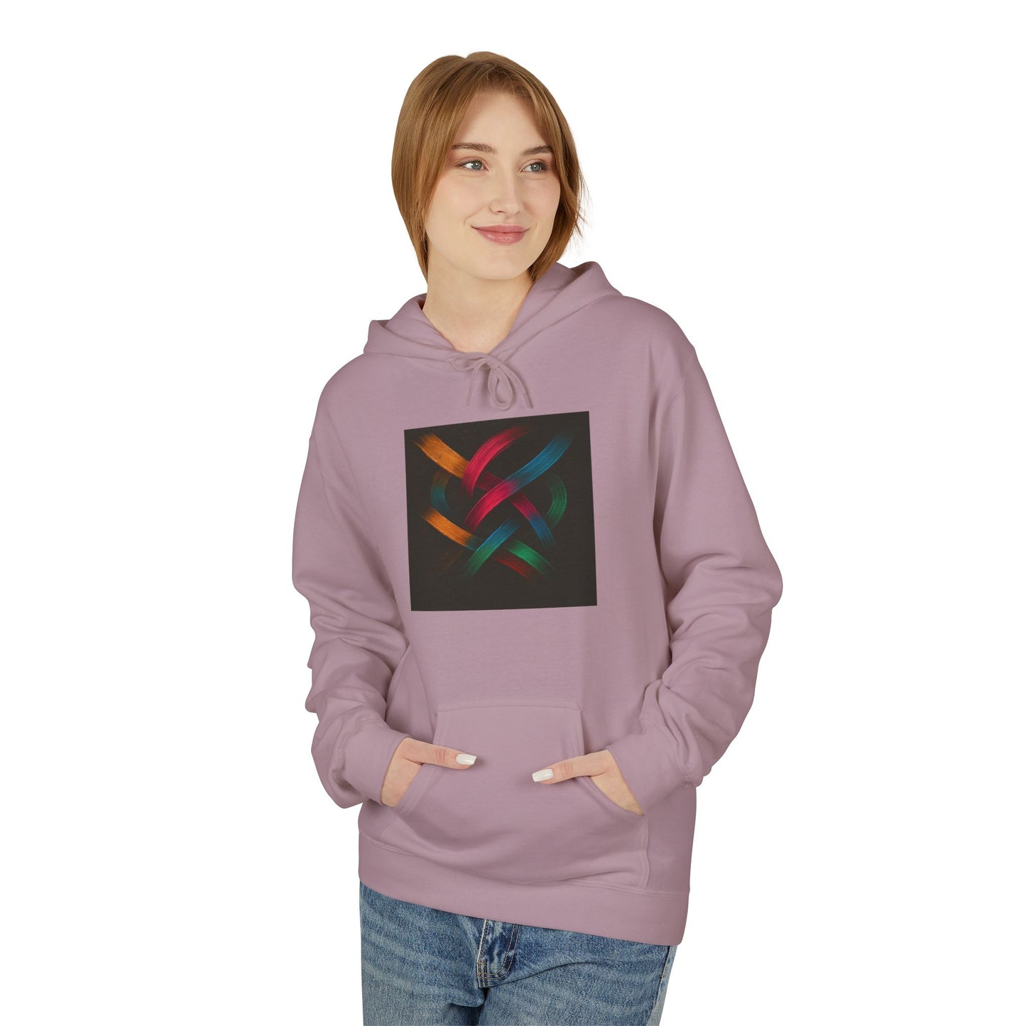 Stylish Unisex Fleece Hoodie - Weave Design