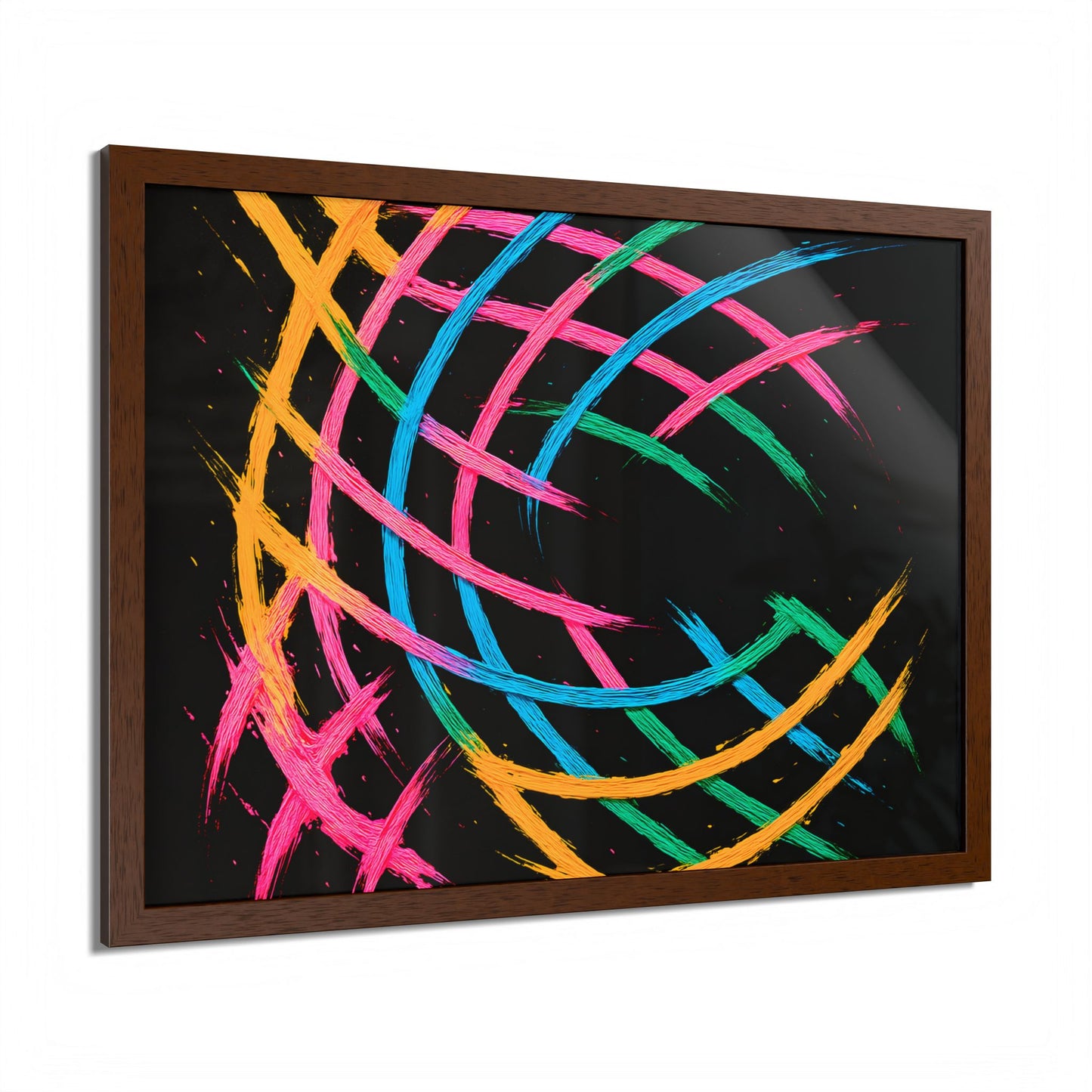 Colorful Abstract Framed Wall Art - Weave Design