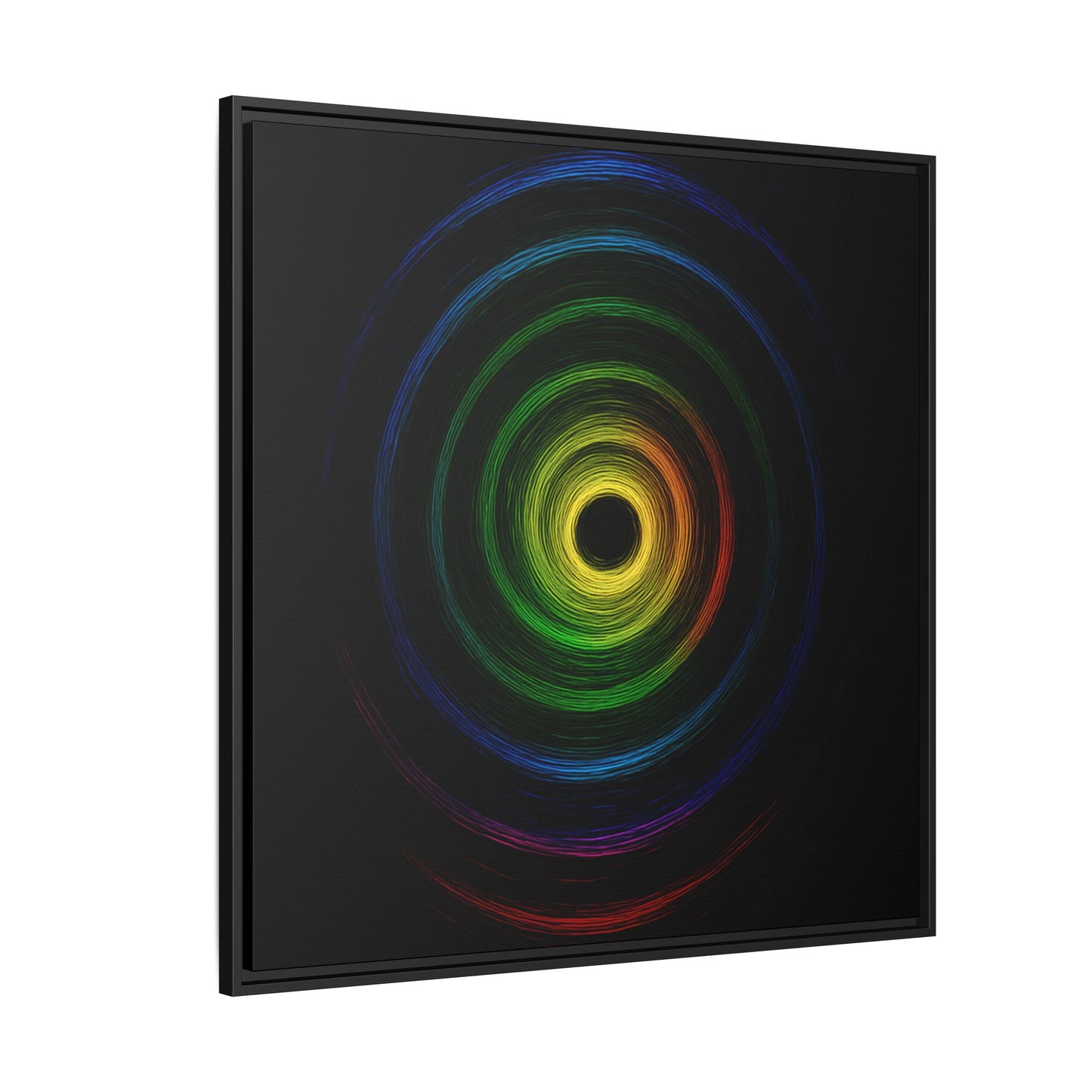 Framed Colorful Ripple Art Print - Cyclone Design
