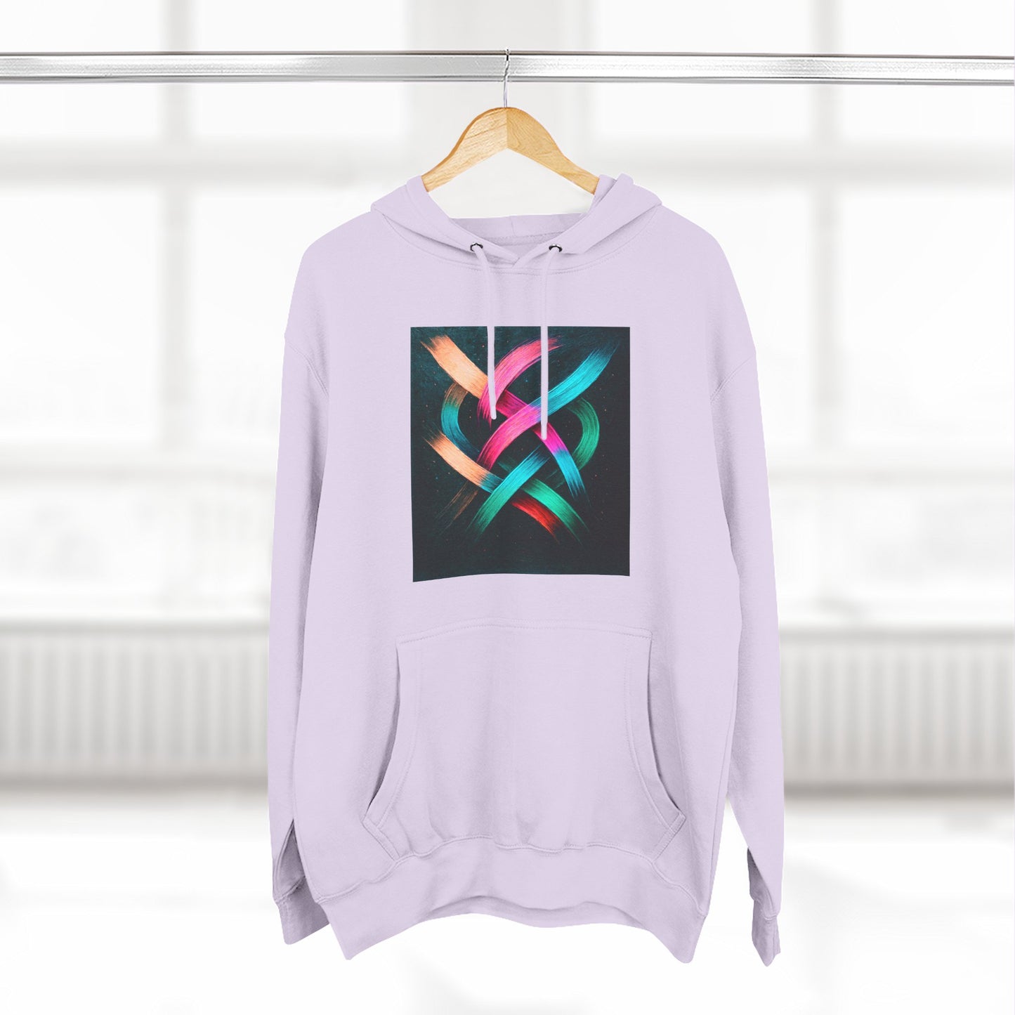 Colorful Abstract Art Hoodie - Weave Design