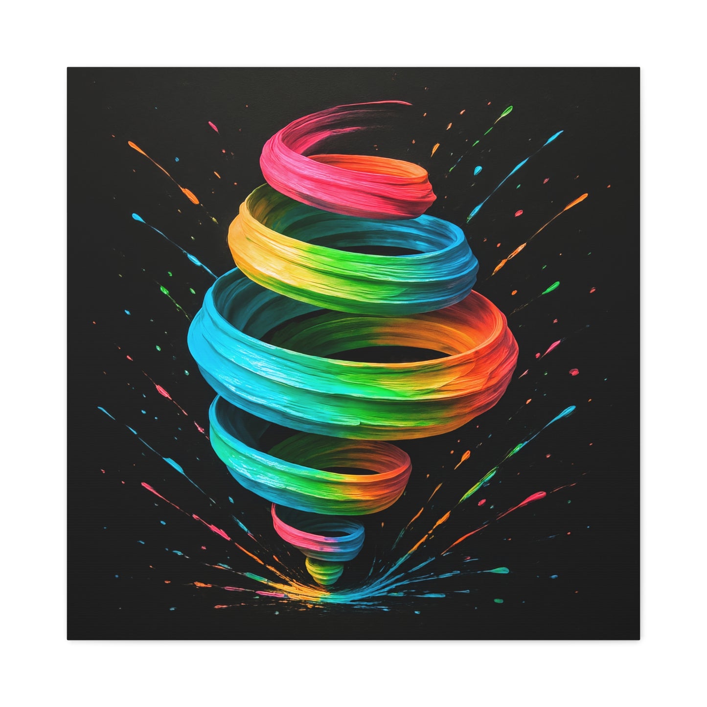 Vibrant Swirl Canvas Art - Cyclone Design