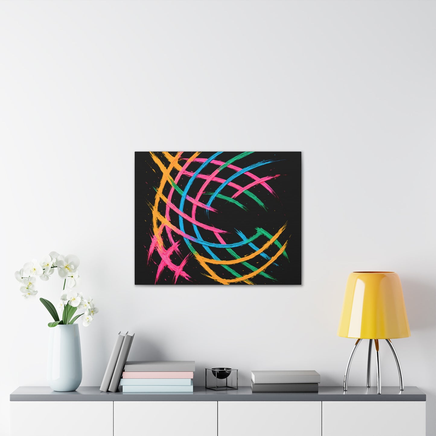 Vibrant Art Canvas Print - Weave Design