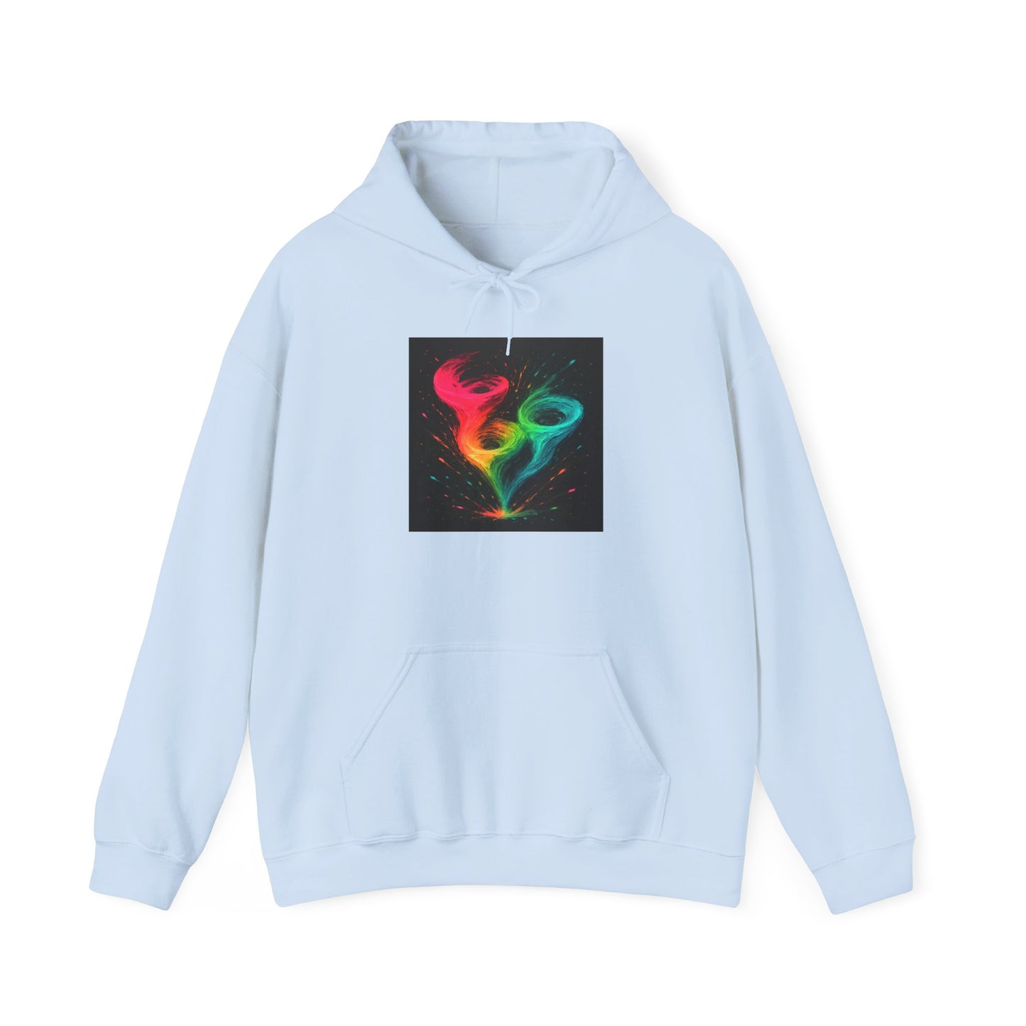 Vibrant Unisex Hooded Sweatshirt - Cyclone Design