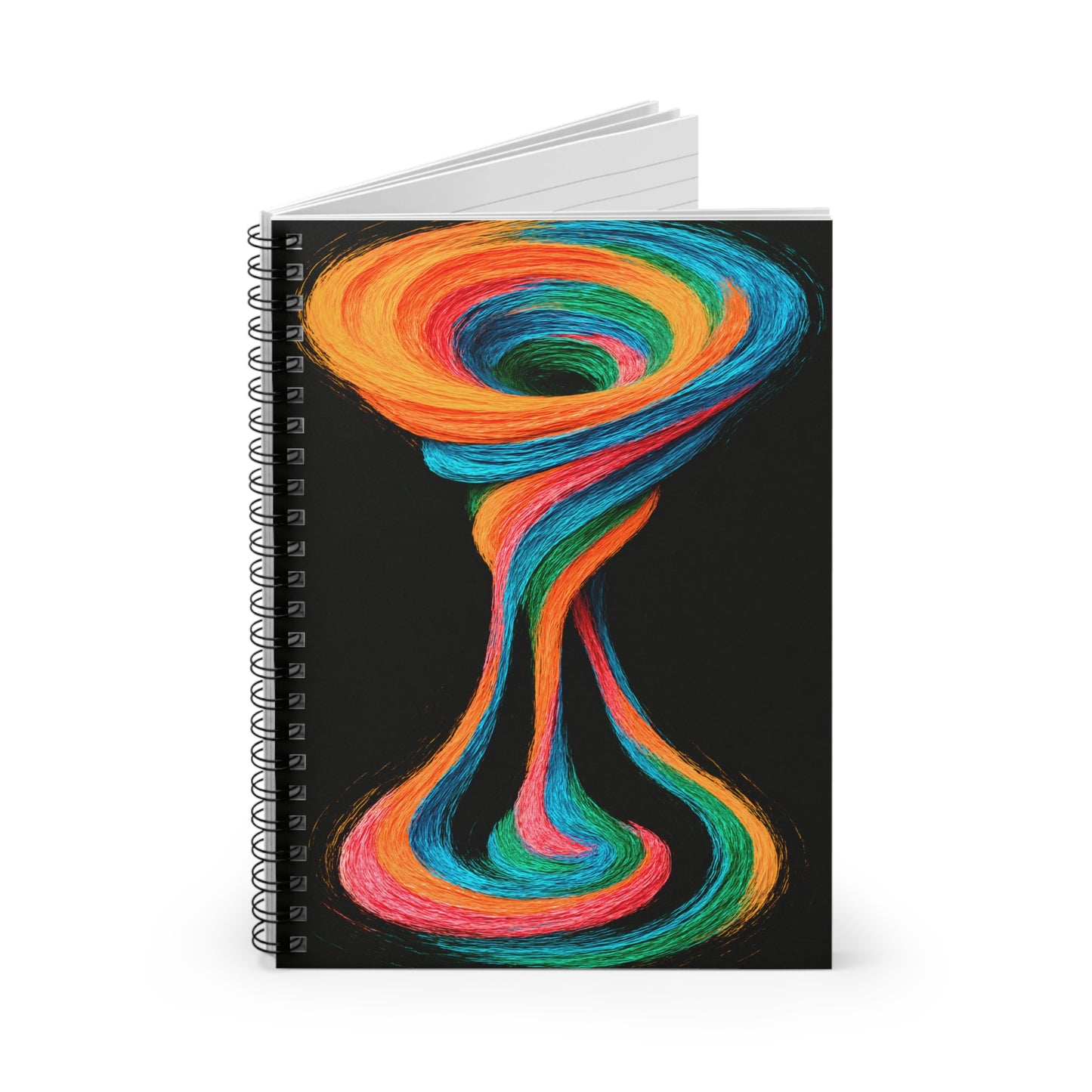Unique Colorful Spiral Notebook - Cyclone Design