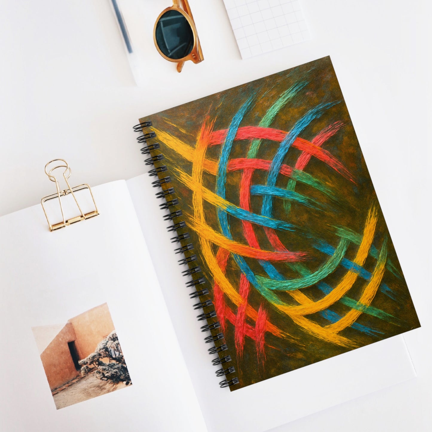 Vibrant Weave Spiral Notebook - Ruled Line