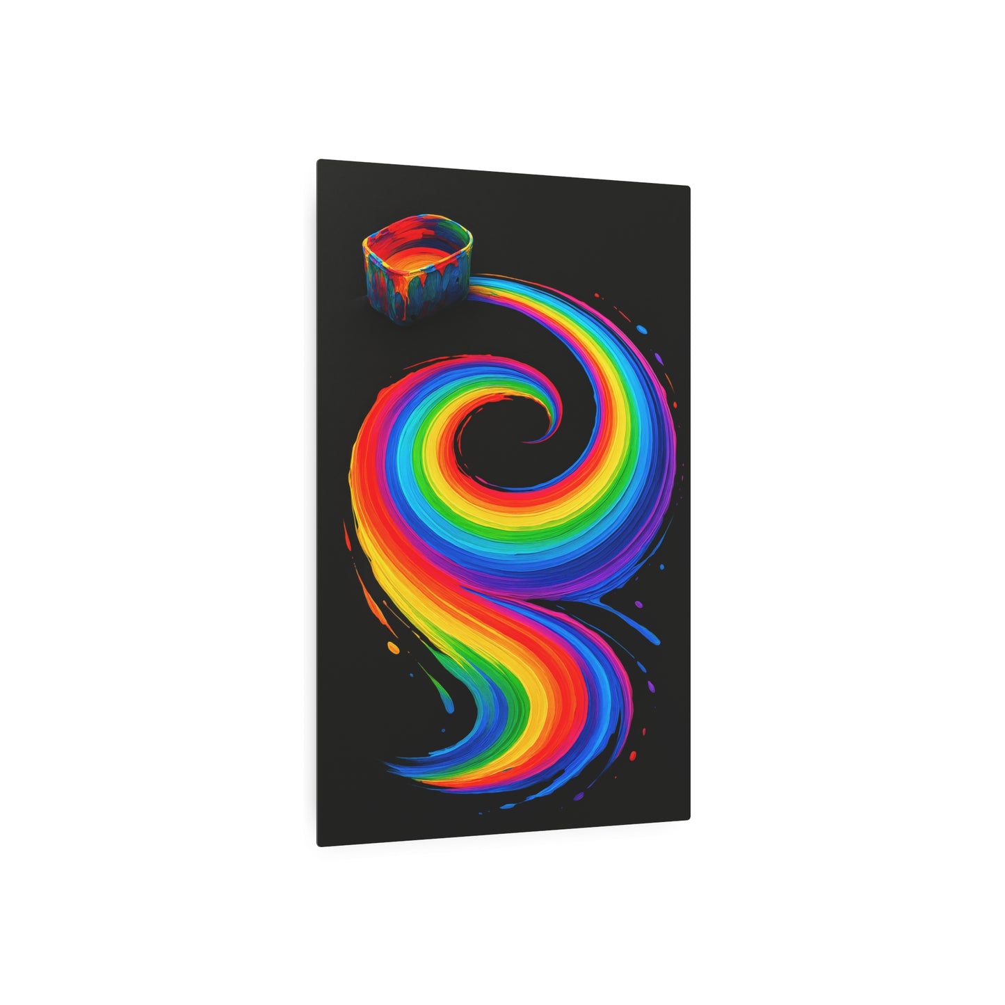 Vibrant Rainbow Metal Art for Home Decor - Melt Design