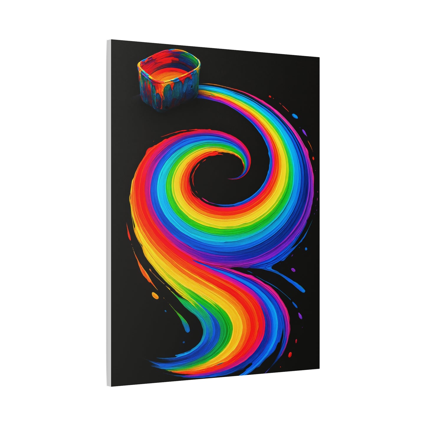 Vibrant Rainbow Canvas Wall Art - Melt Design