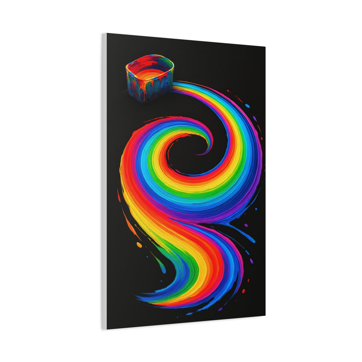 Vibrant Rainbow Canvas Wall Art - Melt Design