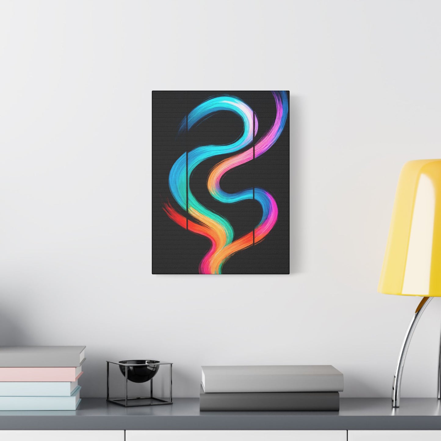 Stretched Canvas Colorful Abstract Wall Decor - Weave Design